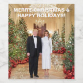 TRUMP MERRY CHRISTMAS WEINETIKETTEN ! WEINETIKETT (Einzelnes Label)
