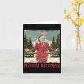 Trump Merry Rizzmas Funny Humour Trump Tance Chr Karte (Gelbe Blume)