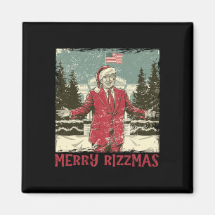 Trump Merry Rizzmas Funny Humour Trump Tance Chr Magnet