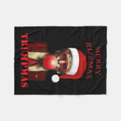Trump Merry Rizzmas Trumpmas Funny Christmas Bubbl Fleecedecke (Vorderseite (Horizontal))
