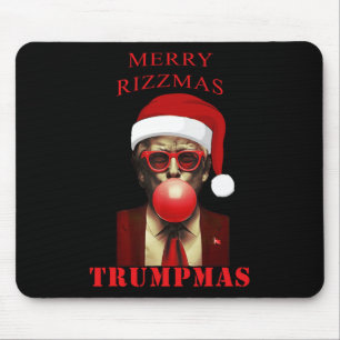 Trump Merry Rizzmas Trumpmas Funny Christmas Bubbl Mousepad