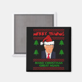 Trump Merry Trumpmas Santa Trump Make Christmas Gr Magnet (Vorderseite/Rückseite)