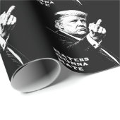 Trump Middle Finger 2026 Meme Funny Geschenkpapier (Rolleneckpunkt)