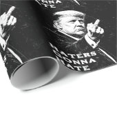 Trump Middle Finger 2026 Meme Funny Geschenkpapier (Rolleneckpunkt)