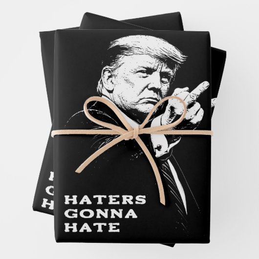 Trump Middle Finger 2026 Meme Funny Geschenkpapier Set (Beispiel)