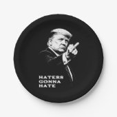 Trump Middle Finger 2026 Meme Funny Pappteller (Vorderseite)