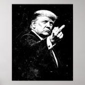 Trump Middle Finger 2026 Meme Funny Poster (Vorne)