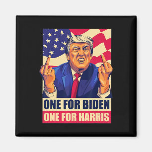 Trump Middle Finger Biden Harris America Republike Magnet