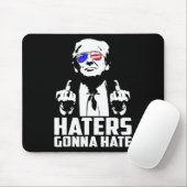 Trump Middle Finger Funny Haters Gonna Hate Präsid Mousepad (Mit Mouse)