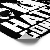 Trump Middle Finger Funny Haters Gonna Hate Präsid Poster (Ecke)