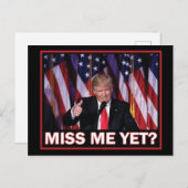 Trump - Miss Me yet Feiertagspostkarte (Vorne/Hinten)