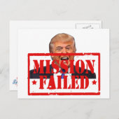 Trump: Mission versagt! Postkarte (Vorne/Hinten)