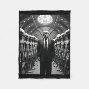 Trump mit Außerirdischen-Verschwörungstheorie-Ufo- Fleecedecke
