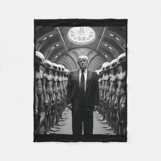 Trump mit Außerirdischen-Verschwörungstheorie-Ufo- Fleecedecke