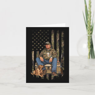 Trump mit der Hundepuppe führt Camouflage der Jagd Karte