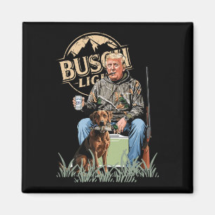 Trump mit der Hundepuppe führt Camouflage der Jagd Magnet