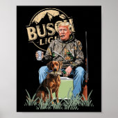Trump mit der Hundepuppe führt Camouflage der Jagd Poster (Vorne)