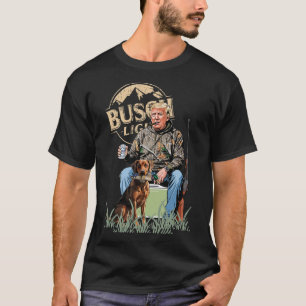 Trump mit der Hundepuppe führt Camouflage der Jagd T-Shirt