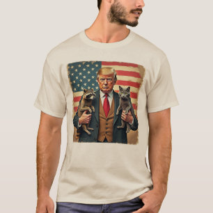 Trump mit einem Katzen-Waschbär-Shirt – Lustiges t T-Shirt
