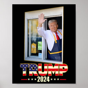 Trump mit Mc Donald Trump Arbeiter stimmt für Trum Poster