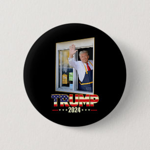 Trump mit McDonald Trump-Mitarbeitern für Trump st Button