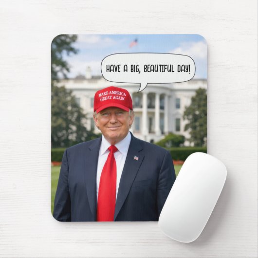 Trump mit Sprechblase Mousepad (Mit Mouse)