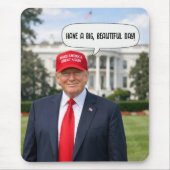 Trump mit Sprechblase Mousepad (Vorne)