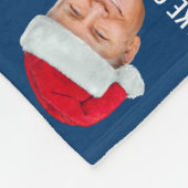 Trump mit Weihnachtsmannmütze - Weihnachten wieder Fleecedecke (Ecke)