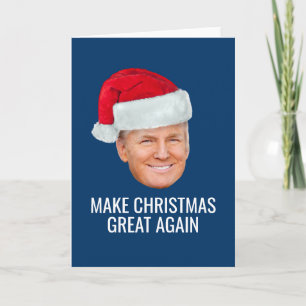 Trump mit Weihnachtsmannmütze - Weihnachten wieder Karte