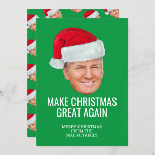 Trump mit Weihnachtsmannmütze - Weihnachten wieder Karte