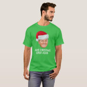 Trump mit Weihnachtsmannmütze - Weihnachten wieder T-Shirt (Vorne ganz)