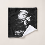 Trump Mittelfinger 2026 Meme Lustig Badhandtuch Set (Waschlappen)