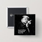 Trump Mittelfinger 2026 Meme Lustig Button (Vorne & Hinten)