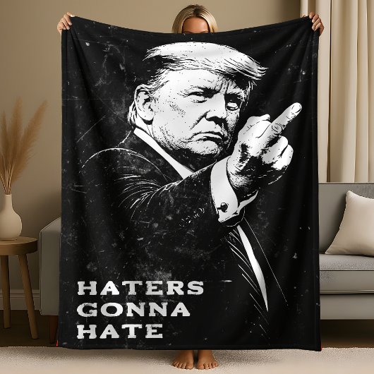Trump Mittelfinger 2026 Meme Lustig Fleecedecke