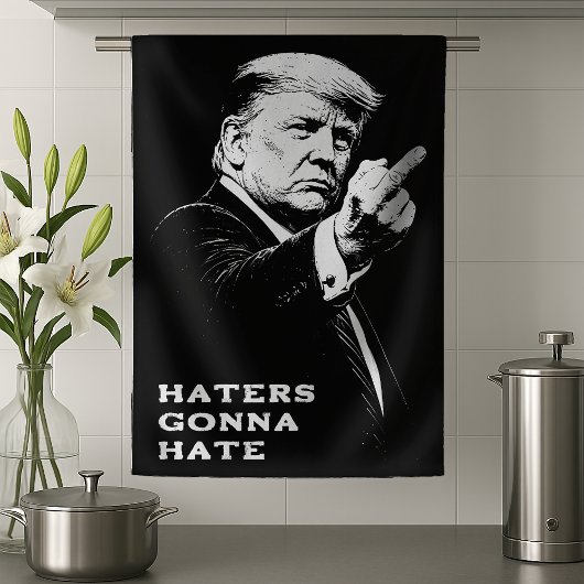 Trump Mittelfinger 2026 Meme Lustig Geschirrtuch