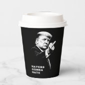 Trump Mittelfinger 2026 Meme Lustig Pappbecher (Rückseite)