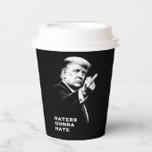 Trump Mittelfinger 2026 Meme Lustig Pappbecher (Vorderseite)