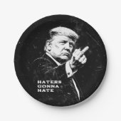 Trump Mittelfinger 2026 Meme Lustig Pappteller (Vorderseite)