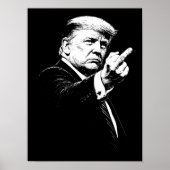 Trump Mittelfinger 2026 Meme Lustig Poster (Vorne)