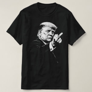 Trump Mittelfinger 2026 Meme Lustiger Trump zeigt  T-Shirt