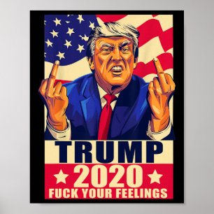 Trump Mittelfinger für deine Gefühle Republikanisc Poster