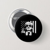 Trump Mittelfinger Poster Button (Vorne & Hinten)