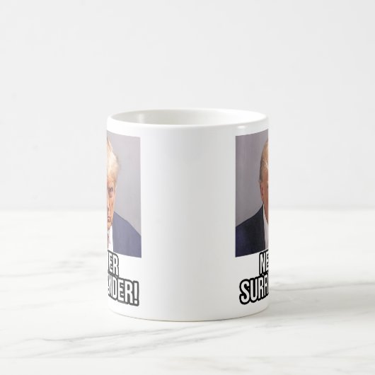 Trump Mugshot 2024 Donald Trump hat sich nie ergeb Kaffeetasse (Mittel)