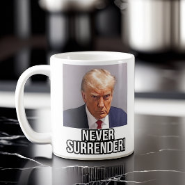 Trump Mugshot 2024 Donald Trump hat sich nie ergeb Kaffeetasse