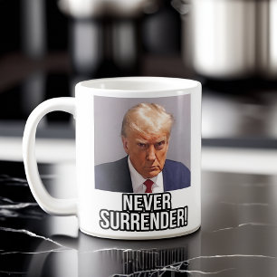 Trump Mugshot 2024 Donald Trump hat sich nie ergeb Kaffeetasse