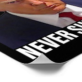 Trump Mugshot macht Männer niemals übergeben Poster (Ecke)