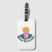 Trump Mugshot nie übergeben Gepäckanhänger (Vorderseite Vertikal)