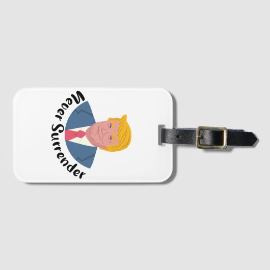 Trump Mugshot nie übergeben Gepäckanhänger (Vorderseite (Horizontal))