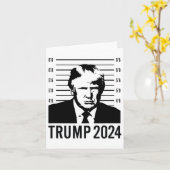 Trump Mugshot Präsident 2024 Karte (Gelbe Blume)