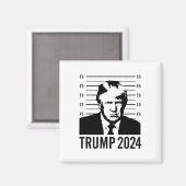 Trump Mugshot Präsident 2024 Magnet (Vorderseite/Rückseite)